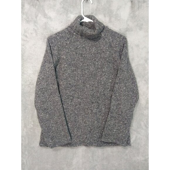 J Crew Sweater Womens Medium Gray Merino Wool Cashmere Blend Turtleneck Pullover - Picture 1 of 7